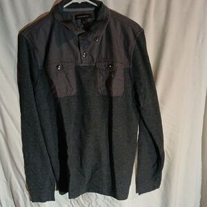 Banana Republic Charcoal 3 Button Sweater